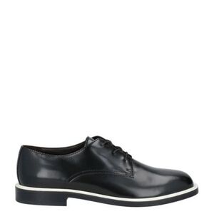 The Row Black Leather Derby with Contrast Trim